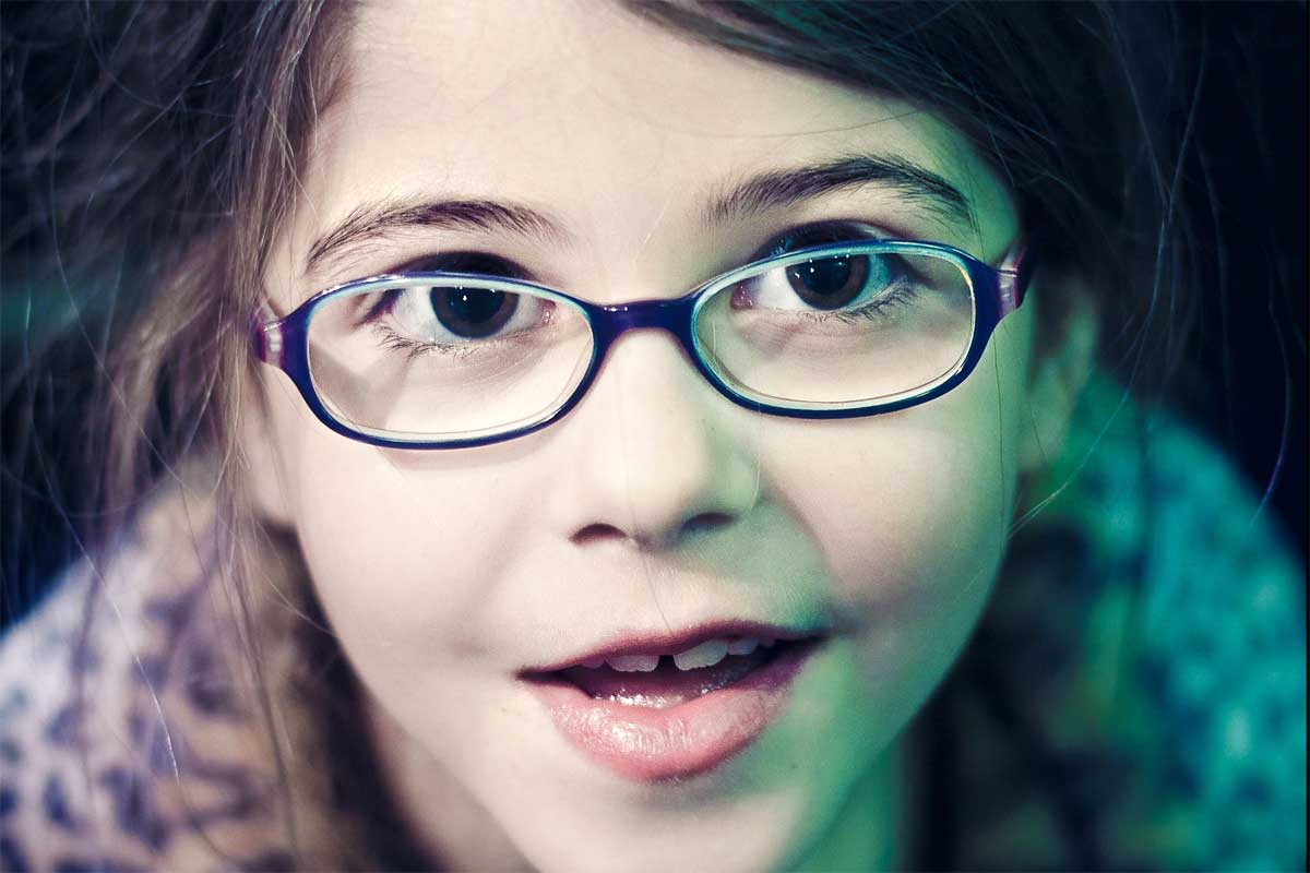 Child with glasses